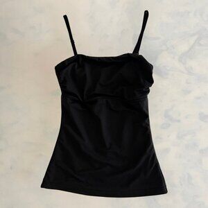 Flexees Black Spandex Athletic Workout Tank Top